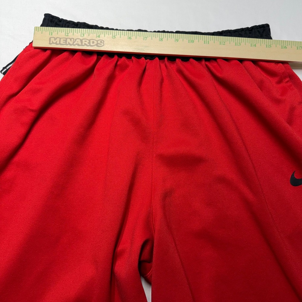 Nike Dri-FIT Basketball Shorts Mens XXL Red Black Zipper Pockets Athletic Gym - Picture 5 of 11